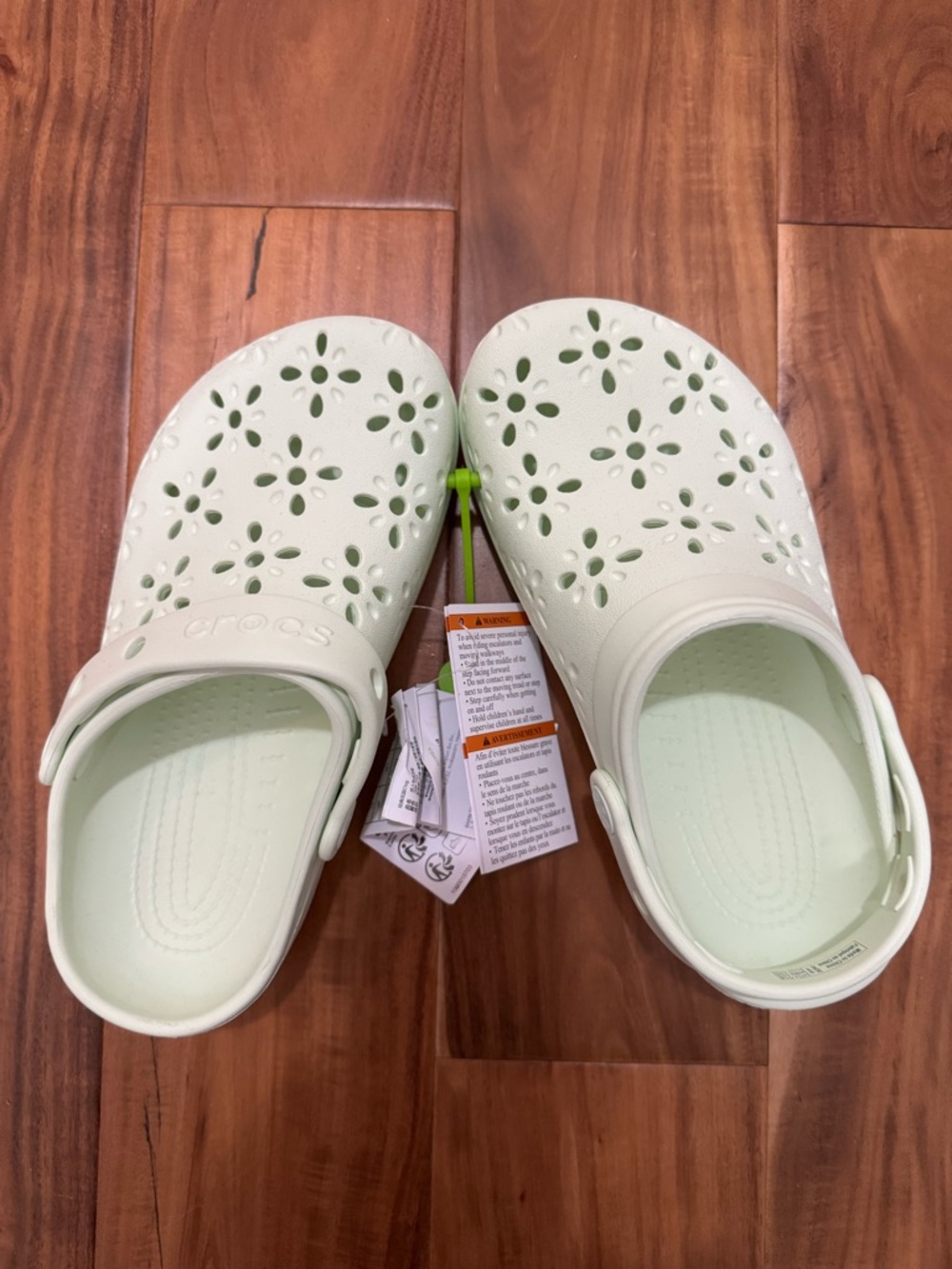 Crocs Light Green Floral Clog